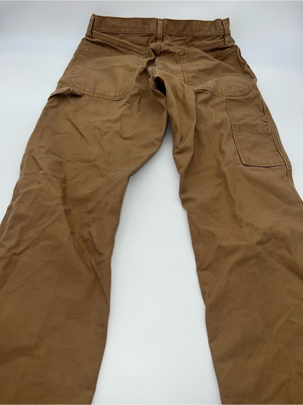 Rustler Men’s Cotton Brown Carpenter/Cargo Pants with Utility Pockets-Size 33x30